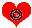My target your heart valentines card original
