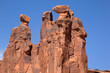 Panorama im Arches National Park mit den Three Gossips