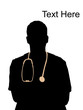 Illustration: young doctor with stethoscope young doctor with stethoscope