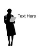 standing female doctor with writing board