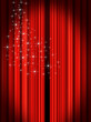 Red stage curtains