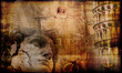 Quadro Grunge background with atmosphere of Italian culture