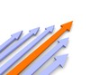 Arrows background. 3d rendered image. Arrows background. 3d rendered image.