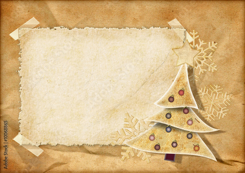 Illustration: vintage christmas card vintage christmas card