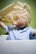 Baby in danger with plastic bag