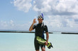 Schnorchler am Strand Schnorchler am Strand