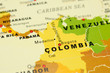 Close up of Bogota, Colomiba on map Close up of Bogota, Colomiba on map