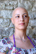 Cancer patient with positive attitude during her treatment