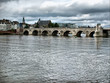 Daylight view of St. Servaasbrug bridge in Maastricht.