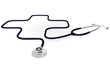 Stéthoscope en forme de croix médicale