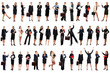Smiling business women. Isolated over white background.