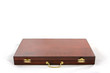 Brown case with golden locks