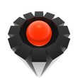 abstract gear and sphere (red and black series)