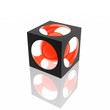 abstract symbol (red and black series)