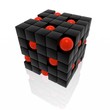cubes and sphere (red and black series)