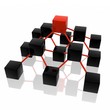 network structure (from red and black series)