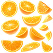 Isolated orange collection