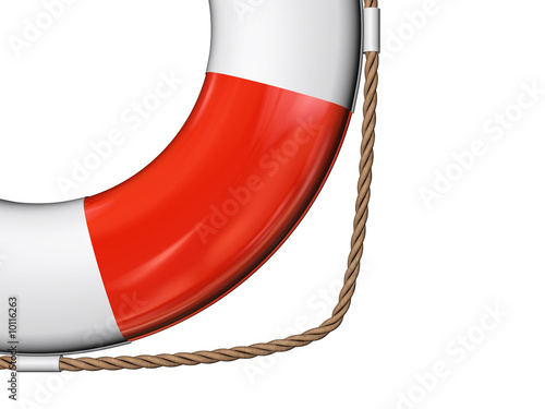3d rendered lifeguard closeup on white background isolated