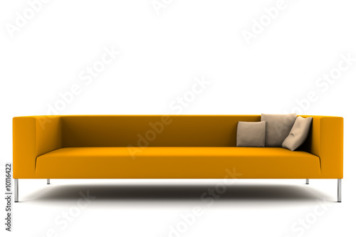 Foto: orange sofa isolated on white background orange sofa isolated on white background