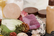rock, spa soaps, flowers and rocks rock, spa soaps, flowers and rocks