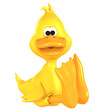 very funny toon duck with Clipping Path over white very funny toon duck with Clipping Path over white