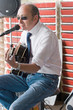 playing guitar