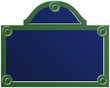 Illustration: Plaque de rue de Paris vierge Plaque de rue de Paris vierge