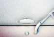 Foto: Backside of a 4x4 completely covered with frost Backside of a 4x4 completely covered with frost