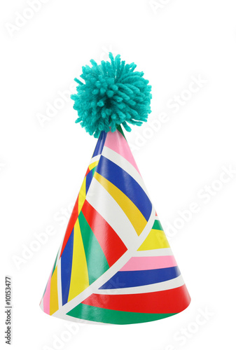 Photo: Party hat isolated on white background Party hat isolated on white background