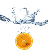 orange splash in water orange splash in water