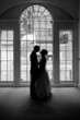 Wedding couple silhouetted Wedding couple silhouetted
