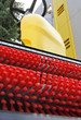 Brushes of industrial sweeper.