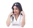 portrait of a pretty asian girl of indian origin
