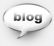 Blog Talk bubble icon with clipping path for easy extraction