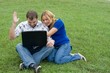 Photo: Students emotional studying with laptop. Students emotional studying with laptop.