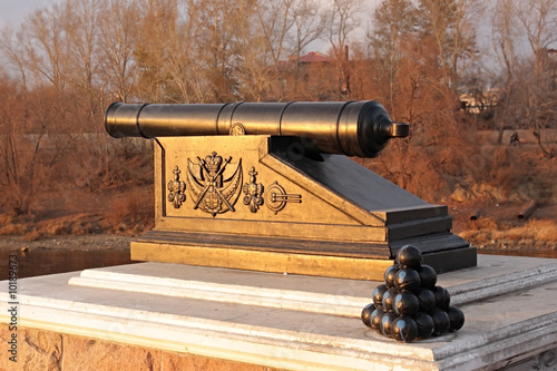 Photo: Age-old cannon. City Omsk. Russia. Age-old cannon. City Omsk. Russia.