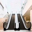 Empty escalator in office centre Empty escalator in office centre