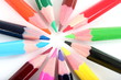 Color pencils on white background Color pencils on white background