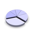 Pie chart 3d rendered illustration Pie chart 3d rendered illustration