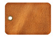 Leather tag with grommet.