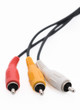 A set of RCA video connector plugs