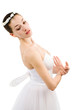 a young wonderful ballerina is dancing gracefully