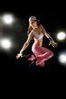 a young nice girl dancing modern dances