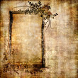 grungy background with frame