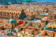 Italy, Bologna aerial view from Asinelli tower. Italy, Bologna aerial view from Asinelli tower.