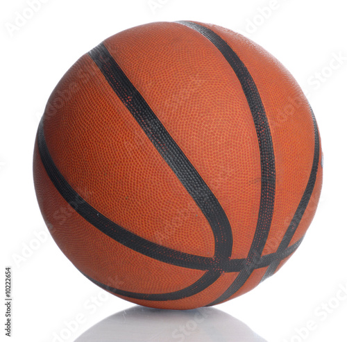 leather basketball isolated on a white background