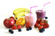 Smoothie and fresh fruits
