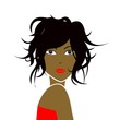 visage de femme noire