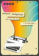 retro typewriter background