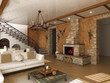 modern interior (computer generated image) modern interior (computer generated image)